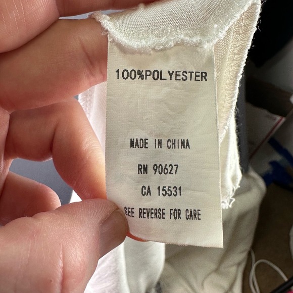 Whimsical Soft Sheer Silky Peasant‎ Blouse Floral 3/4 Sleeves Size L White Gray - Picture 2 of 11